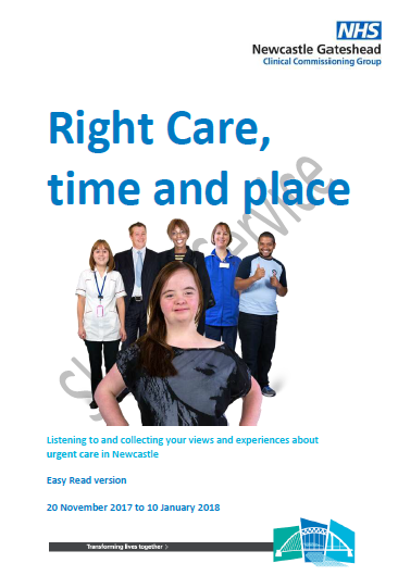 Right Care, Time and Place Easy Read version